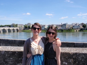 Sarah and Megan give us a pose in front of the Loire!